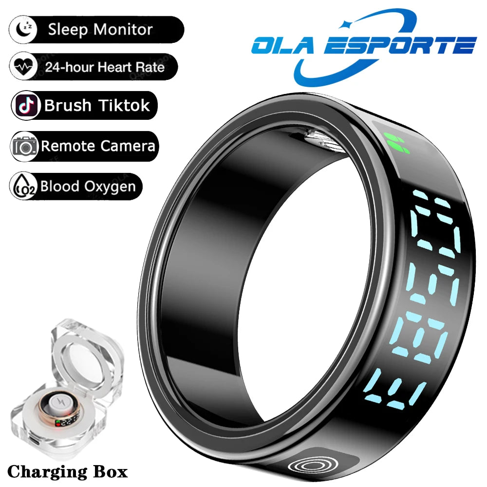 SR08 Smart Ring: Health Tracking with LED Display