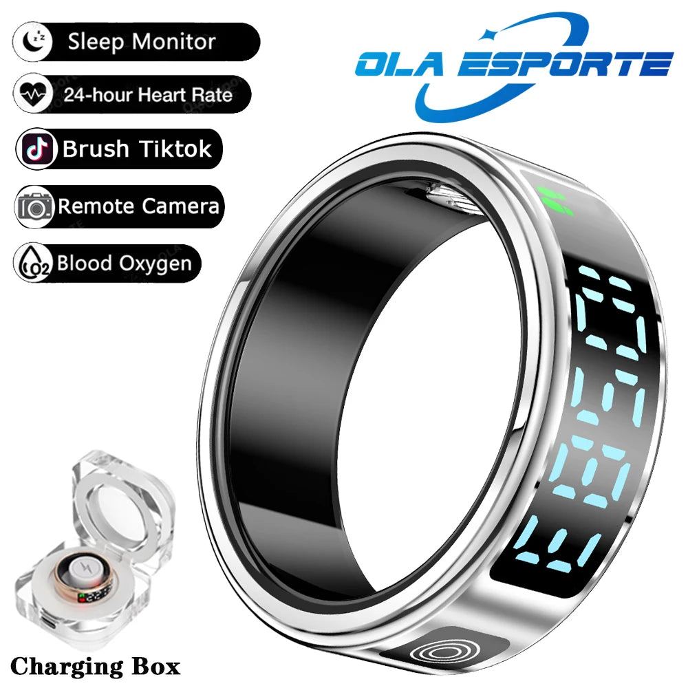 SR08 Smart Ring: Health Tracking with LED Display