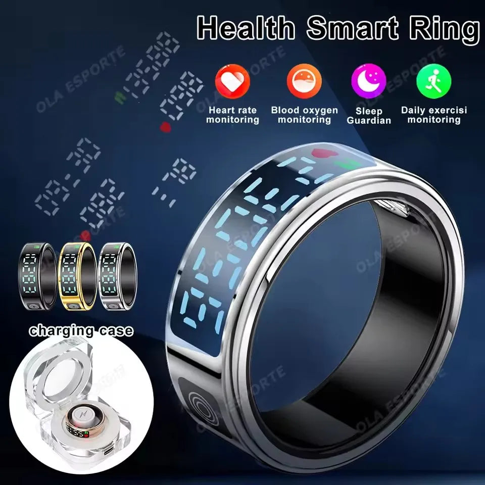 SR08 Smart Ring: Health Tracking with LED Display