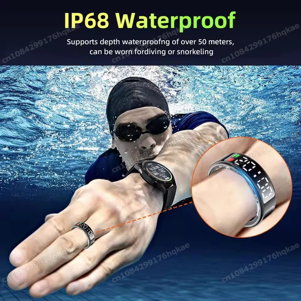 SR08 Smart Ring: Health Tracking with LED Display