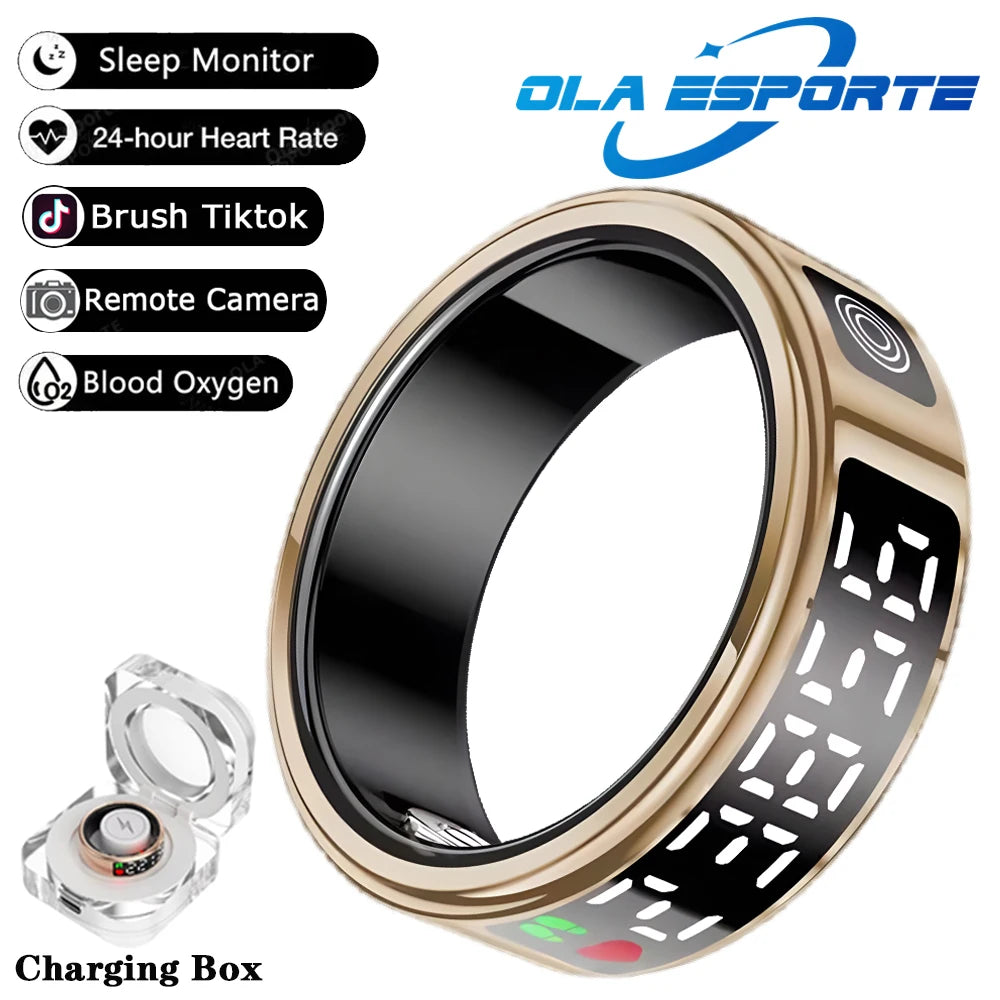 SR08 Smart Ring: Health Tracking with LED Display